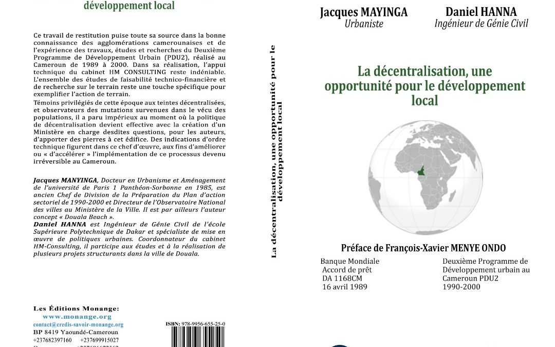 ISBN : 978-9956-655-26-7, Jacques MAYINGA Daniel HANNA,La décentralisation, une opportunité pour le développement local , Janvier 2020