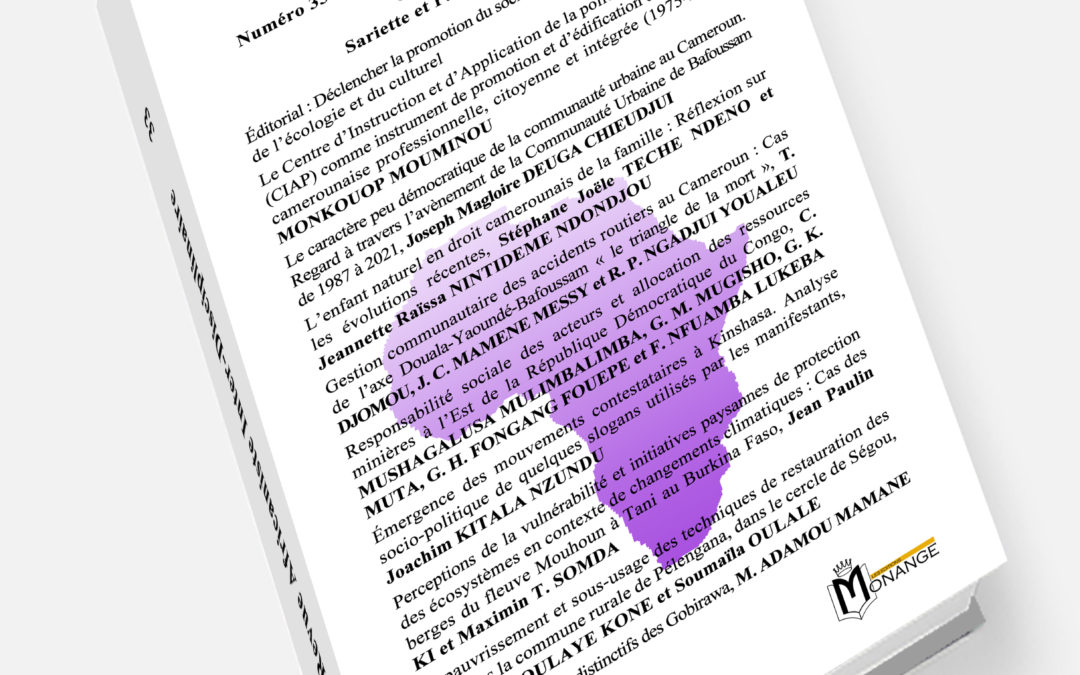 Revue Africaniste Inter-Disciplinaire – RAID N°33