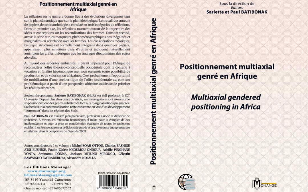 ISBN : 978-9956-0-4820-5, Sariette et Paul BATIBONAK, Positionnement multiaxial genré en Afrique, 30 octobre 2023.