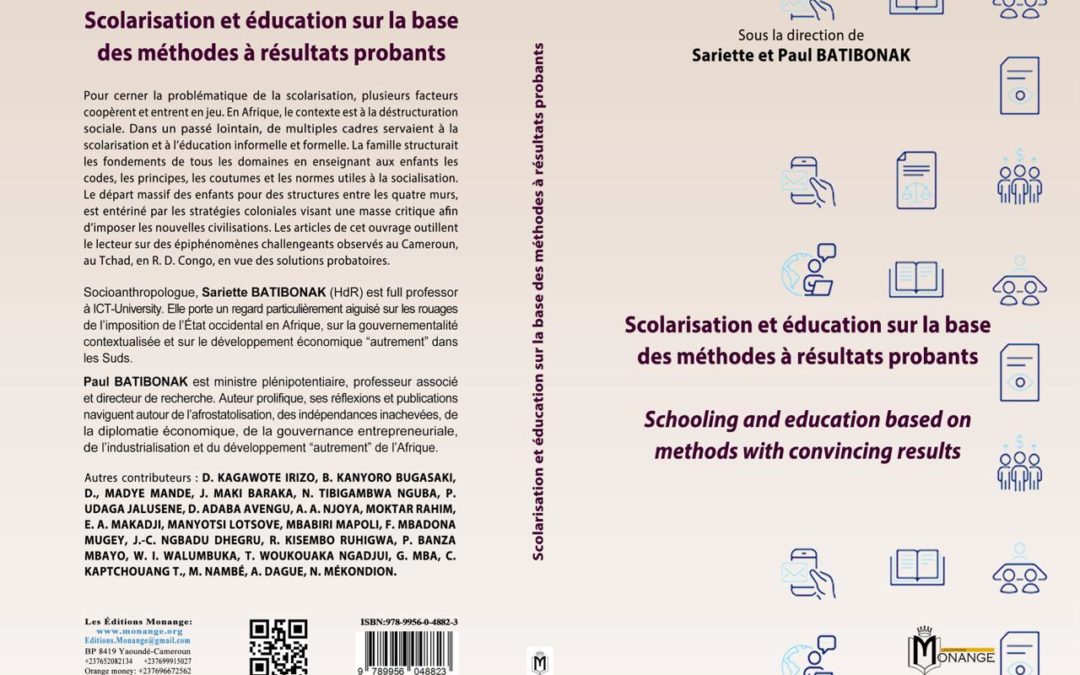 ISBN: 978-9956-0-4882-3, Sariette et Paul BATIBONAK, Scolarisation et éducation sur la base des méthodes à résultats probants, 30 juillet 2024.